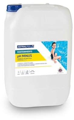 pH Minus Liquid Balancer - Lowers pH Values Above 7.6 - For All Types of Pools - Improves Bathing Comfort - 20 Liters - Astralpool