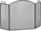 HOMCOM Kaminschutzgitter Funkenschutzgitter mit Netz Eisengitter Kaminschirm zusammengefaltet dreiteilige Design Metall Schwarz 110 x 24 x 76,5 cm