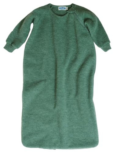 Reiff Fleeceschlafsack mit Arm Babyschlafsack Merino, 100% Wolle (kbT) (62-68, Salbei)
