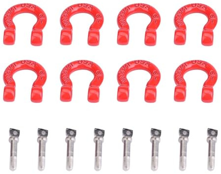 Fydun 8PCS Piezas de Ensamblaje Grillete de Remolque de Metal Cierre de Bloqueo de Rescate para RC Escalada Crawler Car Applied Family