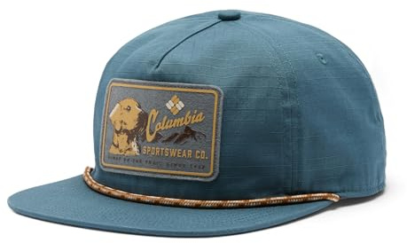 Columbia Unisex Ratchet Strap Snap Back Hat, Everblue/Pup Patch, One Size