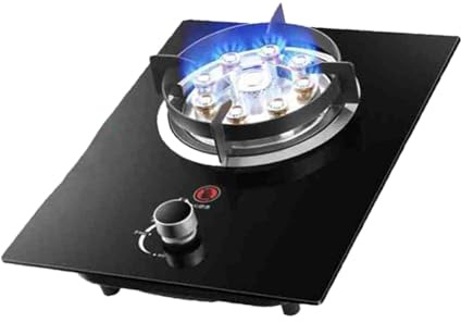 Cuisinière À Gaz 430 Mm, Cuisinière À Gaz 5,2 KW 1 Brûleur, Cuisinière À Conversion Gaz/gaz LP, Support À Casseroles En Fonte En Verre Trempé, Avec Protection Contre Les Flammes, For À Domicile(LPG)