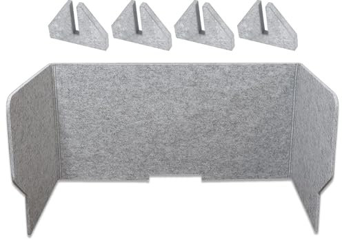Büro-Trennwand für akustische Schreibtische, 60 cm, 80 cm, 100 cm breit, 50 cm hoch, tragbar und faltbar, für Privatsphäre und Schallschutz bei der Arbeit