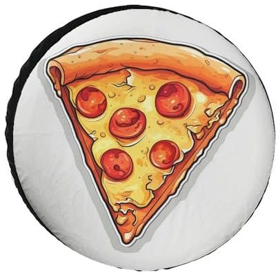 Housse de Pneu de Remorque Universelle de Remplacement de Pizza Imperméable Couverture de Pneu de Remorque Protection de Roue de Voyage Personnalisé pour Remorque Camion Caravane SUV 24