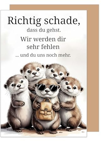 Edition Seidel Premium Glückwunschkarte zum Abschied mit Umschlag. Karte Grußkarte Spruch Sprüche Abschied Ruhestand Job Jobwechsel Arbeit Kollegen Mann Frau (AS177 SW026)
