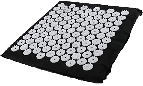 Qianly Acupresor Colchoneta Masaeadora Almohadilla Acupresora para Asiento Cojín Asiento con Espuma Plástico Adecuado para Relajación Muscular Recuperaci, Negro