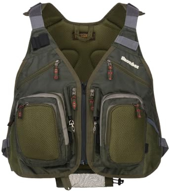 Snowbee Men's Fly Vest, 2-Tone Sage Green, One Size UK