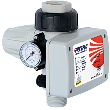 AMUR Pumpstyrning tryckbrytare tryckvakt PRESFLO-2® automatisk styrenhet flödesväktare okabel för hemvatten, pump brunnpump, centrifugalpump, dykpump, djupbrunnpump