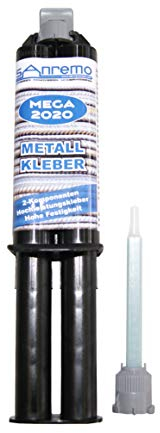 5x MEGA 2020 Metallkleber 25ml + 5 Mischdüsen 2-Komponenten-Kleber