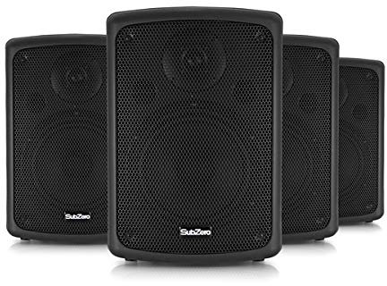SUBZERO 80W 8 Active PA Speaker with Yoke Bracket, 4 Pack