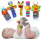 Foot Finders & Wrist Rattles for Infants - Developmental Texture Toys for Babies - Infant Socks & Baby Wrist Rattle - Newborn Toys for Girls Boys 0-3 3-6 6-9 Months