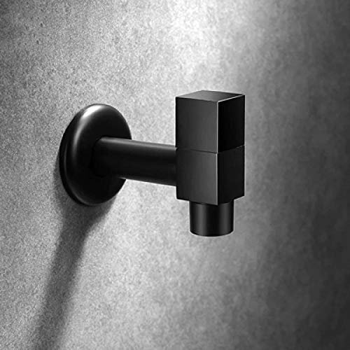 Mopp Pool Wasserhahn Badezimmer Schwarz Einzel Kaltwasserhahn Wand Waschmaschine Einzelhahn Kaltwasser Wasserhahn Garten Schwarz Quadratische Wand Kaltwasserhahn B