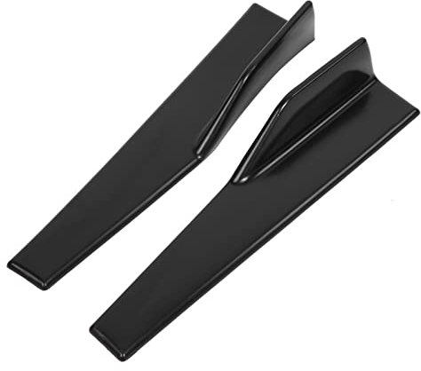 Auto Seitenschweller, 2 Stück Auto Universal Glossy Schwarz Seitenrock Rocker Splitter Winglet Wings Canard Diffusor