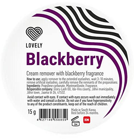 LOVELY Lash Cream Remover für Wimpernverlängerungen Duft:BLACKBERRY | Wimpernremovercream zur sanften, schnellen & schonenden Entfernung von Wimpernverlängerung & Wimpernkleber Volumen & Einzelwimpern
