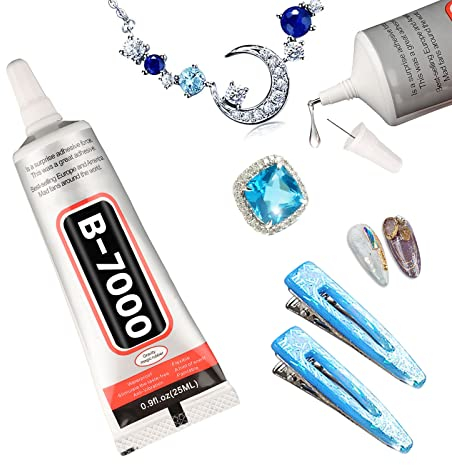 B7000 Glue,25ML Super Glue Transparent Paste Adhesive MOHEGIA Multi-Function Glues Suitable for Phone Jewelry Glass Wood Metal Fabric