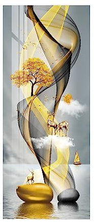 workid 3D Türtapete Türfolie selbstklebend TürPoster PVC Türaufkleber Fototapeten-Pflaumenhirsch 90x200