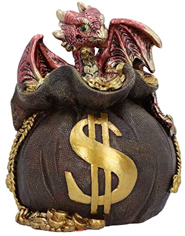 Nemesis Now Jackpot Spardose 12,2 cm, Kunstharz, Drachen-Spardose, Fantasy-Geschenk, gegossen aus feinstem Kunstharz, handbemalt
