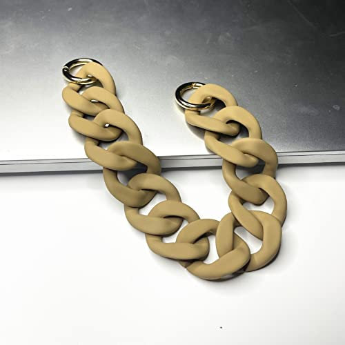 Taschenkette Acrylkette, Hardware -Hardware -Acryl -Taschenkette Schulterstroh, Beutelkette (Color : Khaki 41cm)