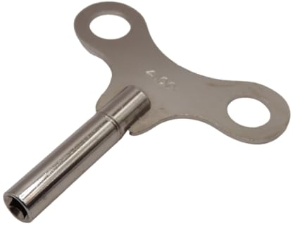 KD89 - Llave de cuerda tipo mariposa de acero niquelado para relojes, relojes antiguos o modernos, campanillas, caja de música, péndulos de chimenea, comtoise, ojo de buey (N°7 = 4 mm)