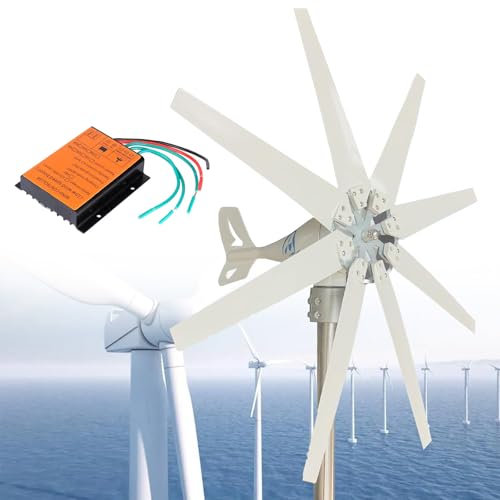 ZEEKYFOR Aerogenerador de Levitación Magnética para Barco, Kit de Turbina Eólica de 8 Aspas y 120W, Generador de Molino de Viento para Alumbrado Público Doméstico,48V