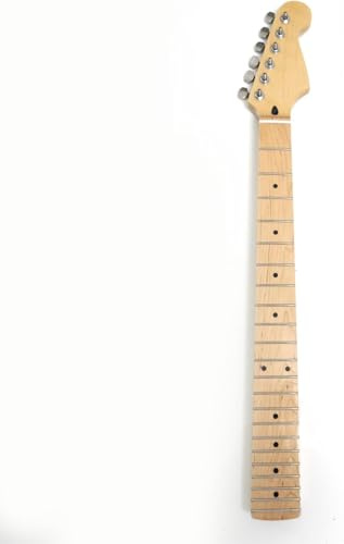Alljita 22 Bünde Ahorn-Gitarrenhals, Palisander-Ahorn-Griffbrett, vorinstallierte 6R-Stimmwirbel, für Fender Strat Style Gitarre Ersatzteile