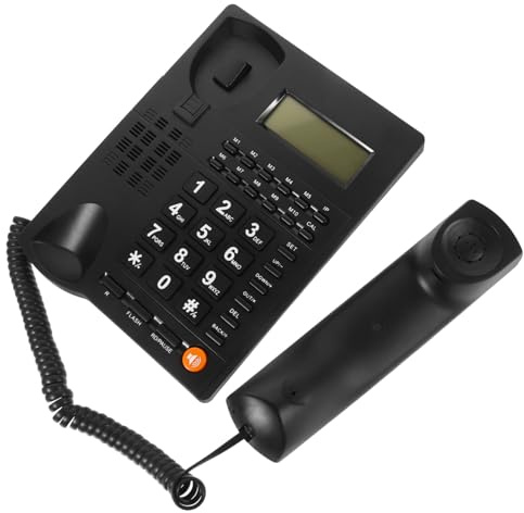 FIXOSHEE Téléphone Fixe Filaire avec Grandes Touches pour Seniors Ligne Fixe Murale Stable et Fiable Appels Faciles à et Bureau