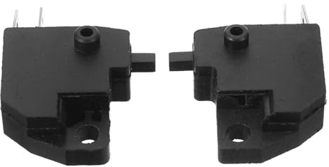 Cabilock Interrupteur Moto de Frein pour Moto, Contacteur de Feux Stop Noir en Plastique et Cuivre, 2 Pièces, Installation Facile, Compatible Plusieurs Modèles