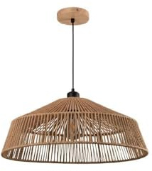 Lampadario Boho Chic a Sospensione in Corda di Carta Intrecciata | Paralume Naturale Ø40/50cm | Altezza Regolabile, Attacco E27 | Per Cucina, Sala, Camera, Bistrot – Stile Rustico e Nordico (130)