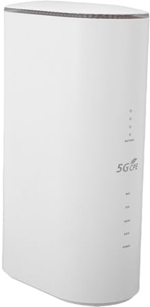 Fabater Router 5G CPE, WiFi 6 Dual Band 1201 Mbps 5 GHz e 574 Mbps 2,4 GHz,Antenna 4x4 MIMO 5G con Slot per Scheda SIM per 32 Dispositivi,per Casa Ufficio Internet Wireless Interno (EU)