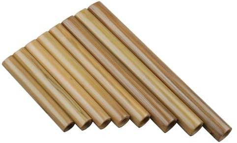 Panflöte Instrument 8 Pfeifen Panflöte Holzblasinstrument Traditionelles Musikinstrument Braun(8-leftB)