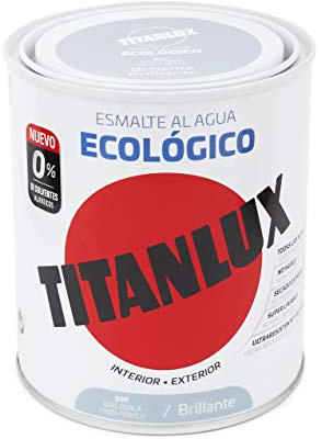 TITANLUX Esmalte al agua mulisuperficie, Gris Perla, 750 ml