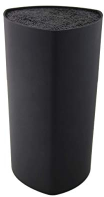 Grunwerg BLK-212BK Triangular Fibre Knife Block, Plastic, Black