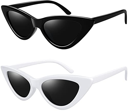 Joopin Klassische Cateye Sonnenbrille Damen Polarisierte 90er Party Brille | Retro Katzenauge Brille, Ideal für Schmale Gesichtskonturen, UV400, Modern, Alltag, Pendeln, Einkaufen, Partys, Cosplay