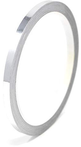 Finest Folia 10 Meter (0,79€/Meter) Glanz Zierstreifen Auto Motorrad Boot Modellbau Silber Chrom Dekorstreifen Seitenstreifen Klebestreifen (Chrom Silber, 5mm Breite)