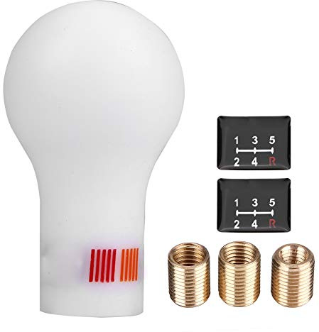 Aramox Perilla de cambio de marchas, Palanca de cambios de 5 velocidades manual y automática para V3 / EVO (White)