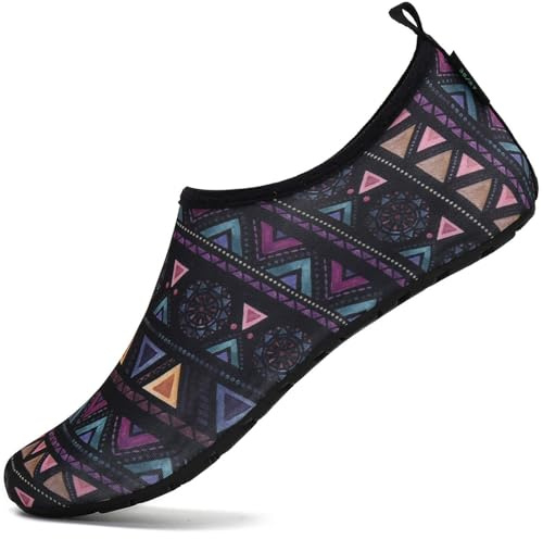 SAGUARO Hombre Mujer Zapatos de Agua Playa Escarpines Zapatillas de Deportes Acuáticos Buceo Surf Snorkel Yoga Piscina, Morado 38/39