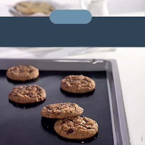 meberg NOSBL01 Dauerbackfolie eckig 33 x 36 cm wiederverwendbar Backpapier-Zuschnitt antihaftbeschichtet Backfolie zuschneidbar Backunterlage (1 Stück)