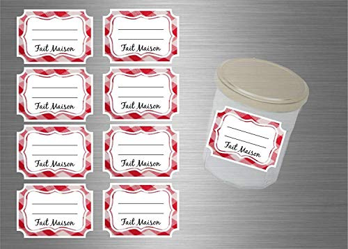 Lot d'etiquette autocollant sticker confiture conserves pots bocal bocaux - Lot de 96