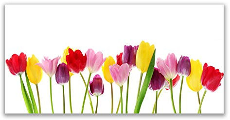 Tulup Acrylic Glass Print 120x60cm Wall Art - Wall Picture Plastic Acrylic Glass - Tulips Floral