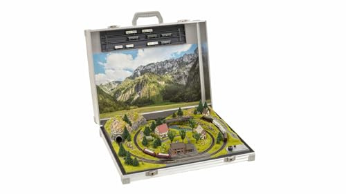 NOCH® Modellbahnkoffer „Serfaus“, mit Märklin mini-Club Gleisen für die Spurweite Z perfekt für Reisen und unterwegs