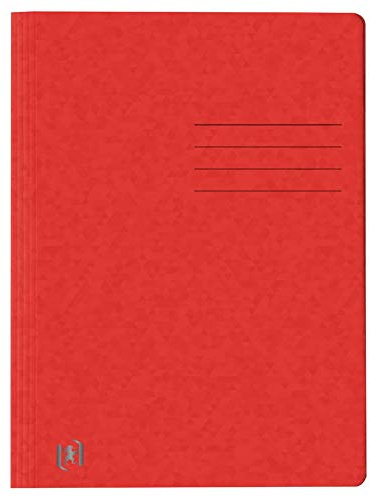 Oxford 400117265 Schnellhefter TOP FILE+ extrastark aus 390g Karton für ca. 200 DIN A4-Blätter sortiert mit 12 Farben (rot, 1)