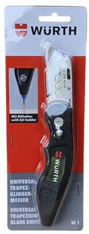 Würth Trapezklingemesser mit Bitaufnahme 1/4 Zoll, Würth Art.-Nr. 071566 515