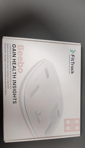 FitTrack Beebo Balance Connectée Familiale (Digitale) - Mesure l'IMC & Masse Graisseuse - Mode Femme Enceinte et Enfant - Balance de Salle de Bain Bluetooth en Verre - Application IOS et Android