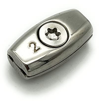 Drahtseilklemme Edelstahl A4 Eiform Ø 5 mm | 2 Stück | [ Größe Wählbar 2-6 mm] | Seilklemme für Drahtseile | Edelstahl V4A - AISI 316 | Torx TX25 (Ø 5mm, 2 Stück)