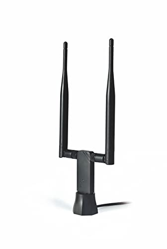 Panda Wireless® PAU0D AC1200 Adaptador USB de CA inalámbrico con Antenas de Alta Ganancia - Windows XP/Vista/7/8/10/11, Mint, Ubuntu, openSUSE, Fedora, Centos, Kali Linux y Raspbian
