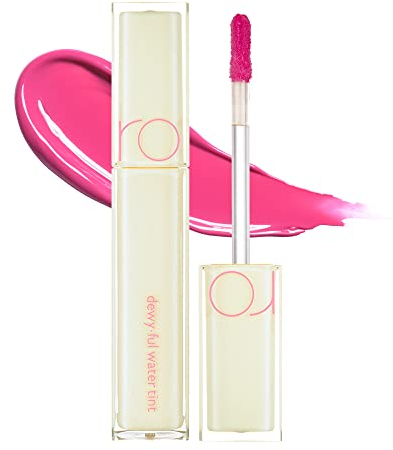 rom&nd Dewyful Water Tönung Lipgloss 10 Murmur Pink, langanhaltender, feuchtigkeitsspendender Lipgloss, natürliche MLBB-Farben, glänzendes und feuchtes Finish, dichtes Pigment