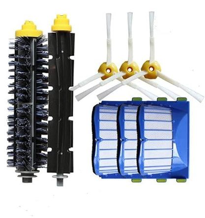 INF Set Accessori 8 Pezzi per Robot Serie 600, Accessori aspirapolvere, 2 spazzole, 3 filtri, 3 spazzole Laterali