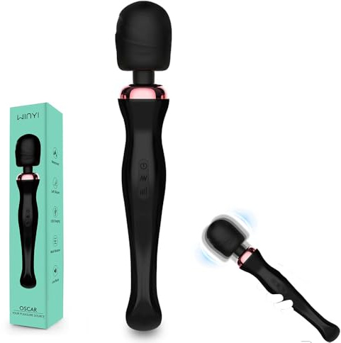 Xuomt Silikon Av Vibrator Wasserdicht Massage Stab mit 20 Vibrationsmodi 32cm Weiblichen Anal Vaginal Vibrator Masturbator Nippel Massager G-Spot Klitoris Stimulator Erotische Sex Spielzeug für Paar