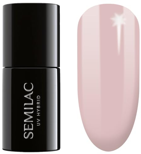 SEMILAC Gel Nail Polish 587 Tea Rose - Full Coverage Gel Polish - Soak Off Easy To Use LED/UV Nail Lamp - Long Lasting Manicure and Pedicure up to 3 weeks