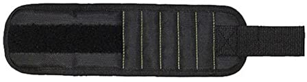 5 Abschnitte Handgelenkschlaufe Magnetische tragbare Werkzeugtasche mit Magneten Elektriker-Armband for Halten von Schrauben Bohrer Vatertagsgeschenke for Papa(Black)